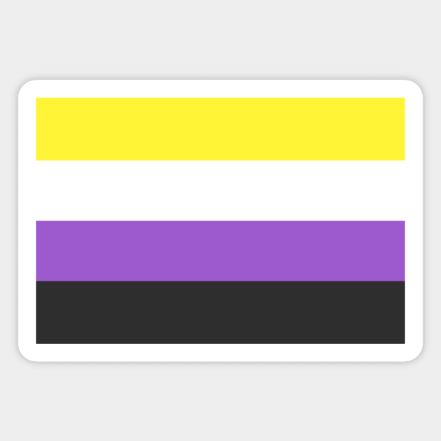 Seamless Repeating Non-Binary Pride Flag Pattern Magnet by LiveLoudGraphics